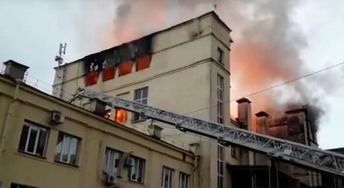 Пожар на хлебозаводе в Сочи